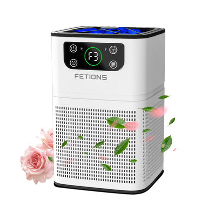 Fetions H13 HEPA Air Purifiers for Home With ZQA3000A, Fragrance Sponge Sleep Mode, white